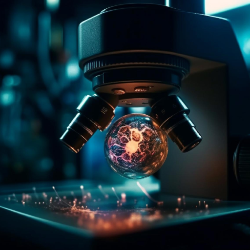 Microscopic view of molecules